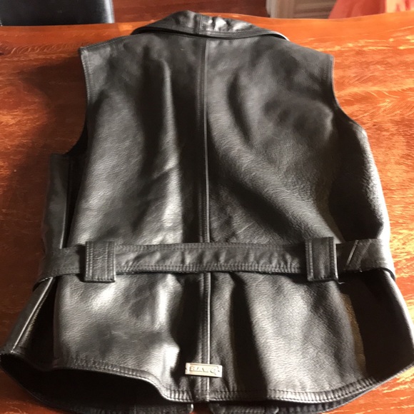 Leather Biker Vest - Picture 7 of 17
